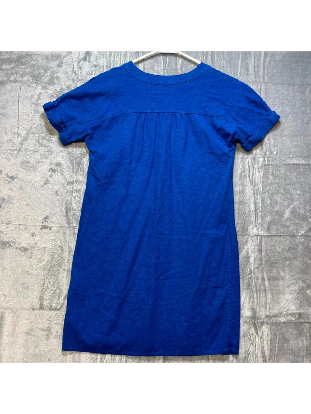 Vineyard Vines Women's Linen Shift Dress Blue Short Sleeve Size 0 - Picture 2 of 8